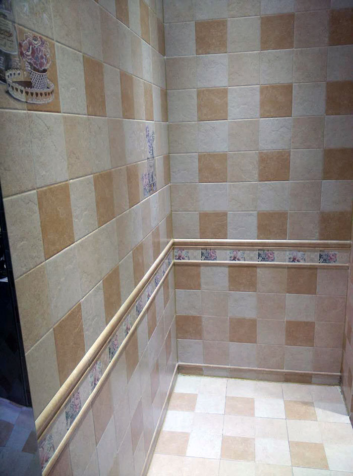 银河集团9873cm仿古砖留缝实景图