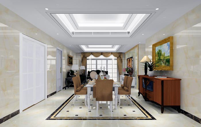 银河集团9873cm家装：：：佛山恒宝御龙湾128㎡的欧式气概装修鉴赏