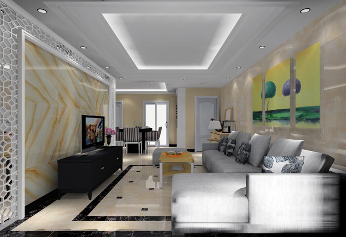 银河集团9873cm家装：井冈山协调家园安顿小区130㎡现代气概装修鉴赏