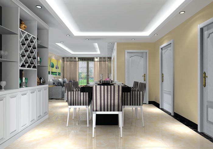 银河集团9873cm家装：井冈山协调家园安顿小区130㎡现代气概装修鉴赏