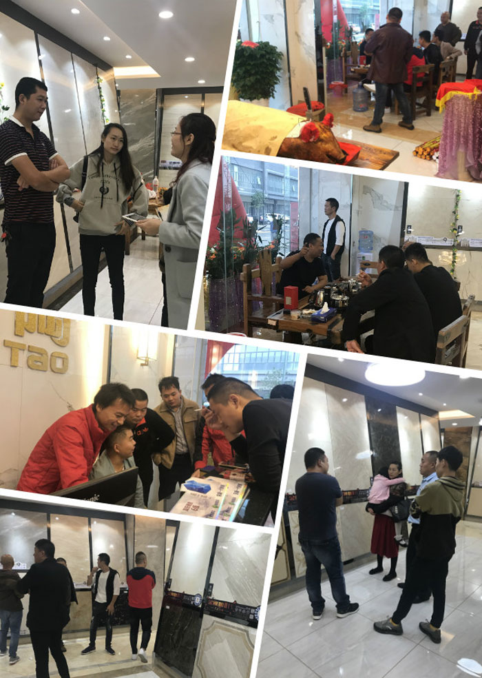 陶瓷一线品牌 银河集团9873cm瓷砖 中山古镇300平专卖店开业盛典圆满乐成